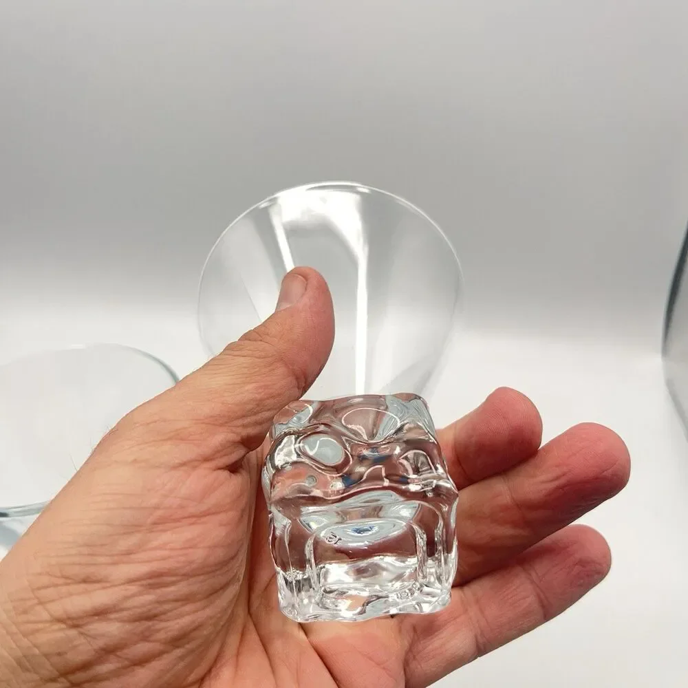 Vintage Set Disaronno Melting  Ice Cube Stemless Martini Glasses